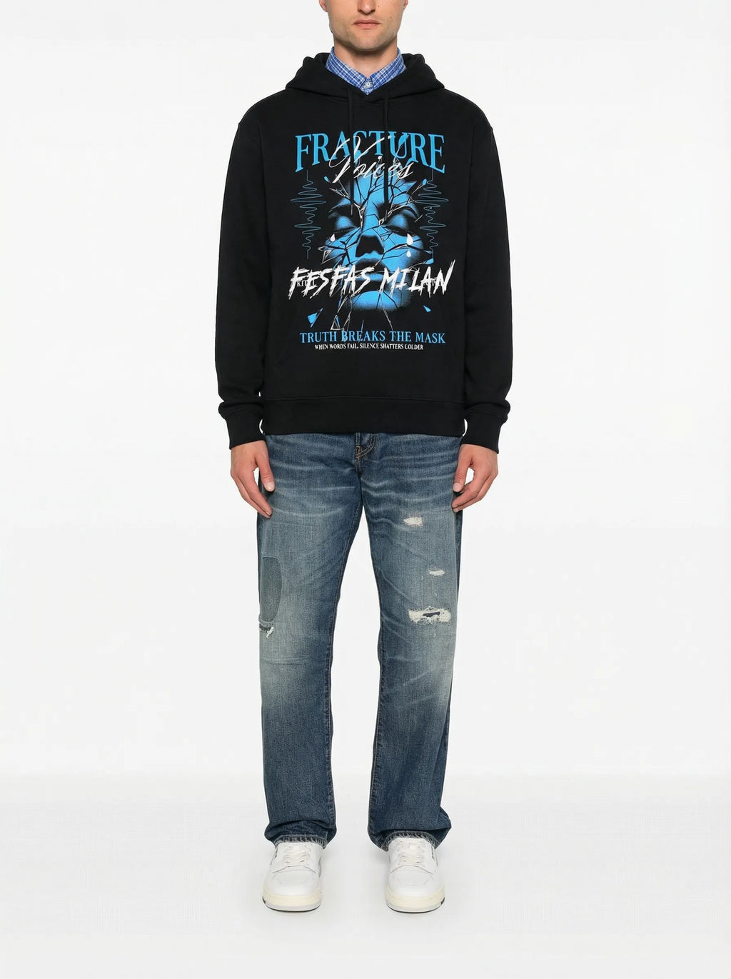 Áo hoodie FesFas in hình mặt nạ
