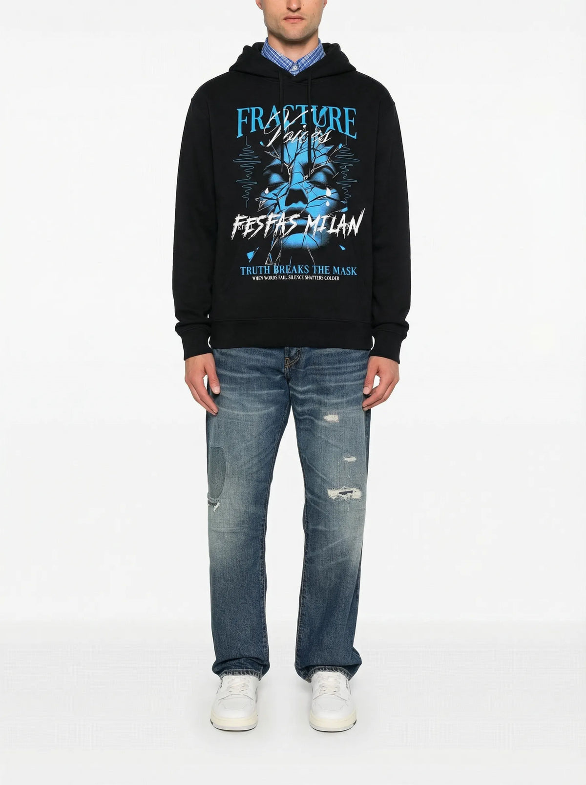 Áo hoodie FesFas in hình mặt nạ