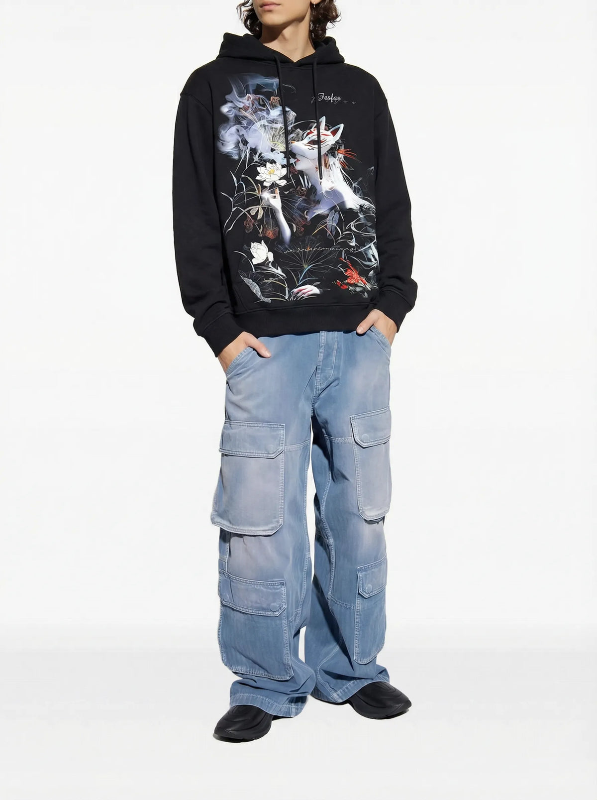 Bộ hoodie FesFas in hình japanese hình xăm
