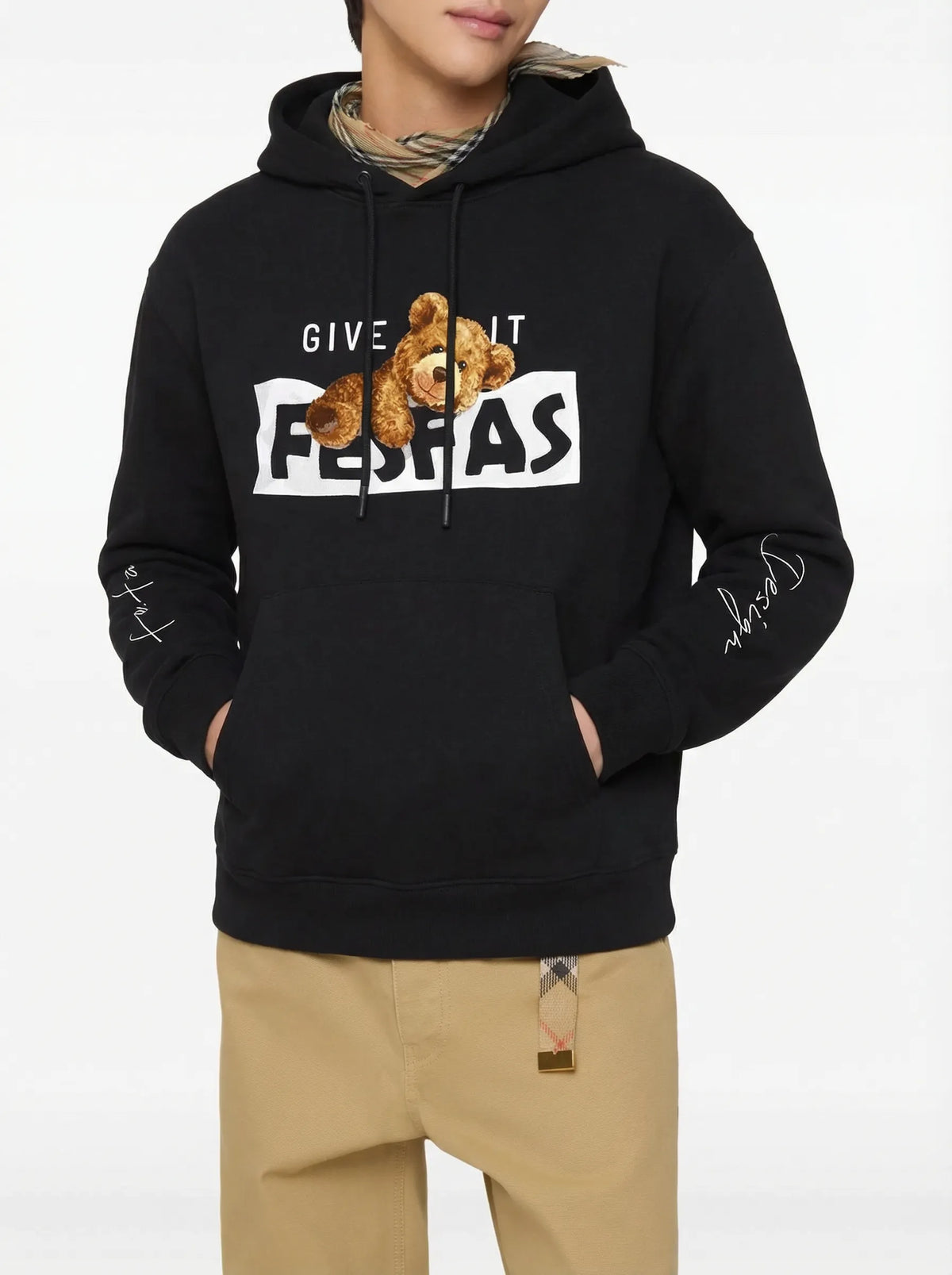 Áo hoodie FesFas in hình teddy gấu