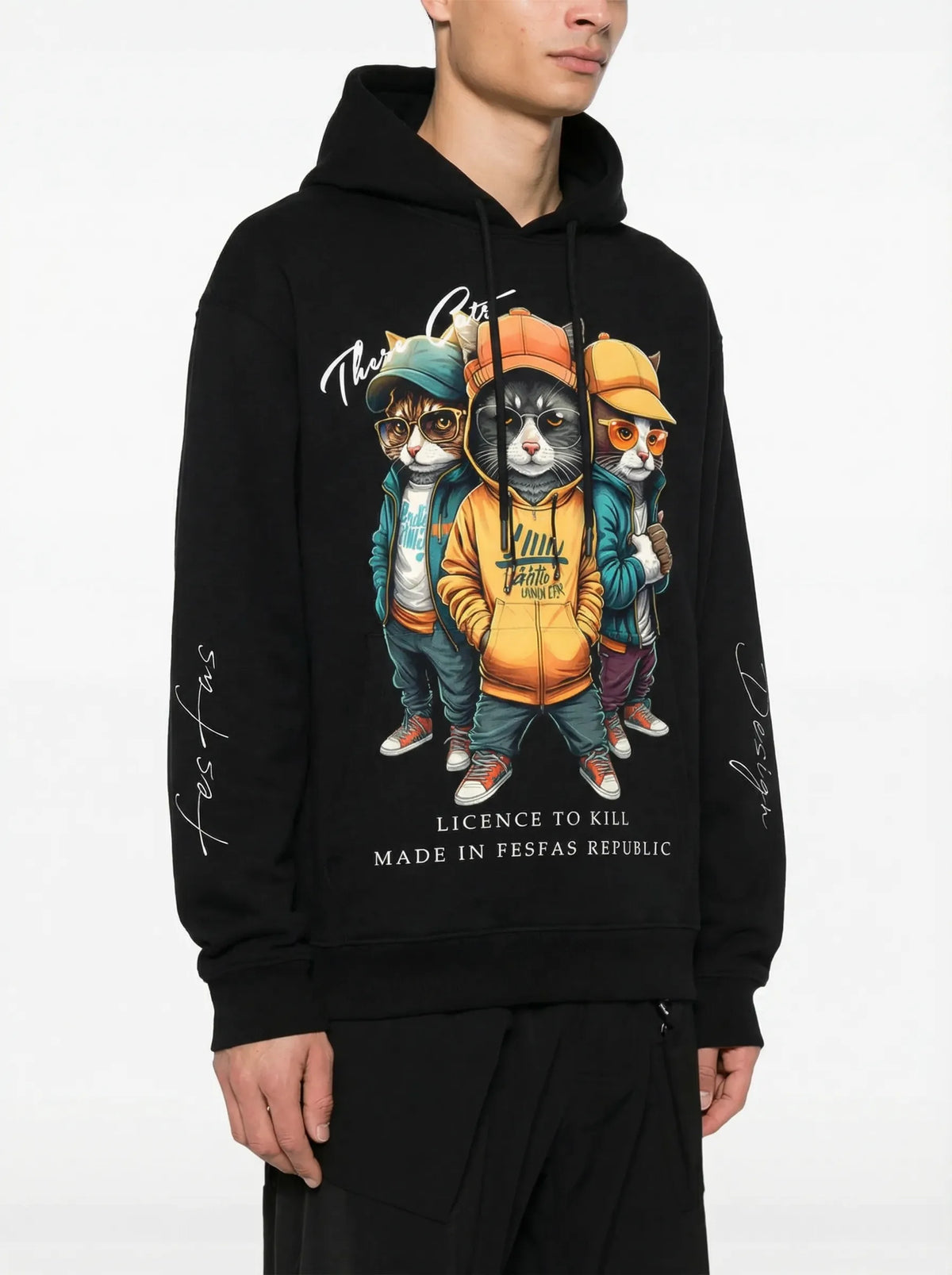 Áo hoodie FesFas in hình biệt đội mèo