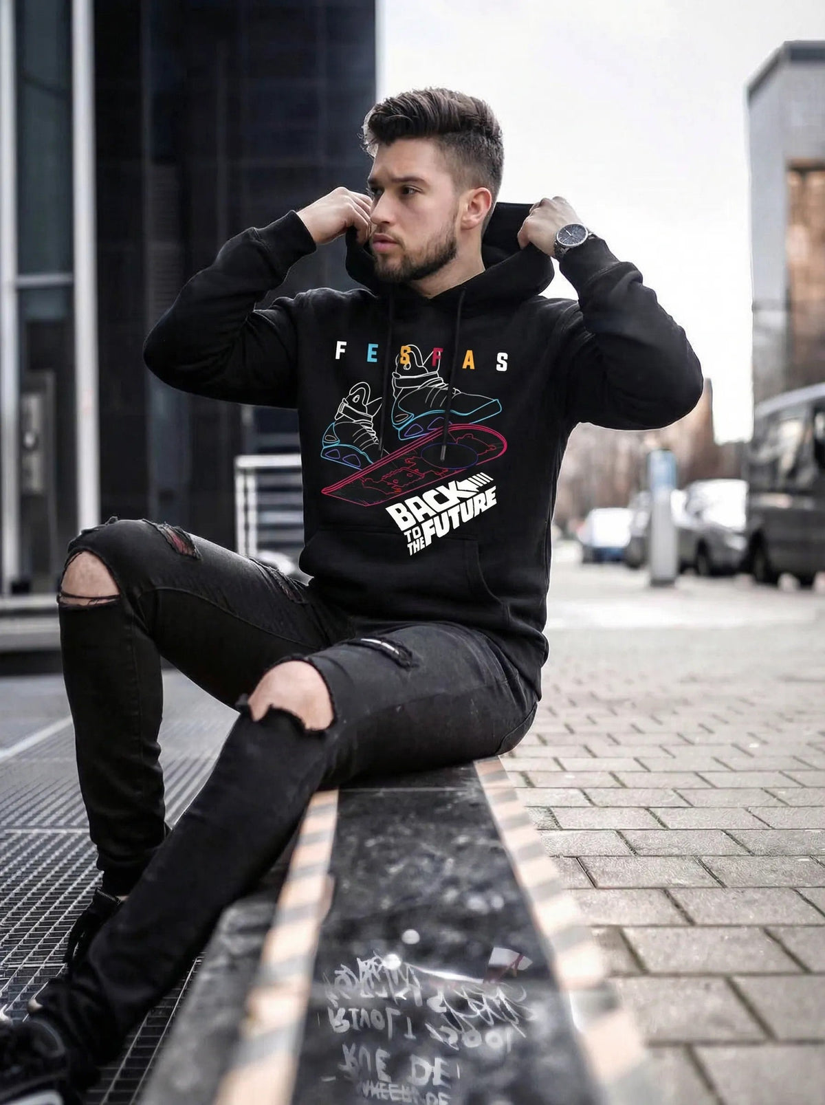 Áo hoodie FesFas in hình thể thao giày