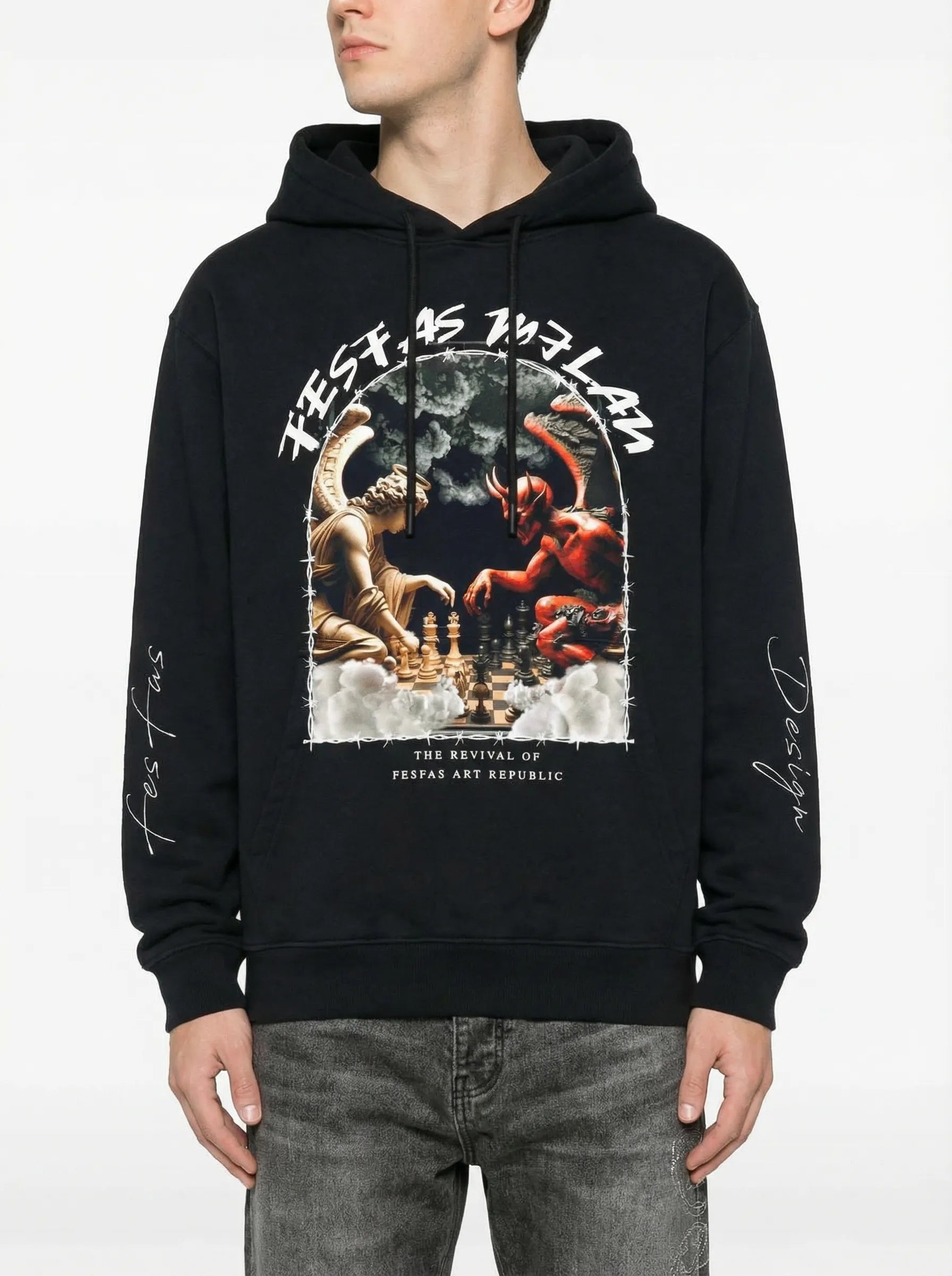 Áo hoodie FesFas in hình thiên thần và ác quỷ