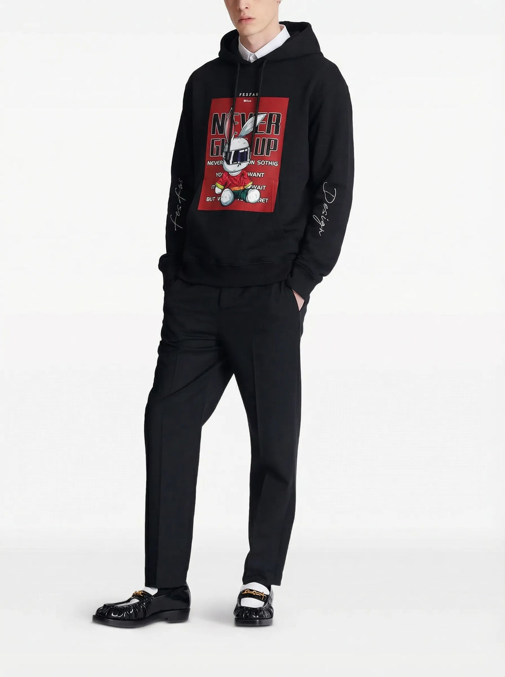 Áo hoodie FesFas in hình không bao giờ bỏ cuộc