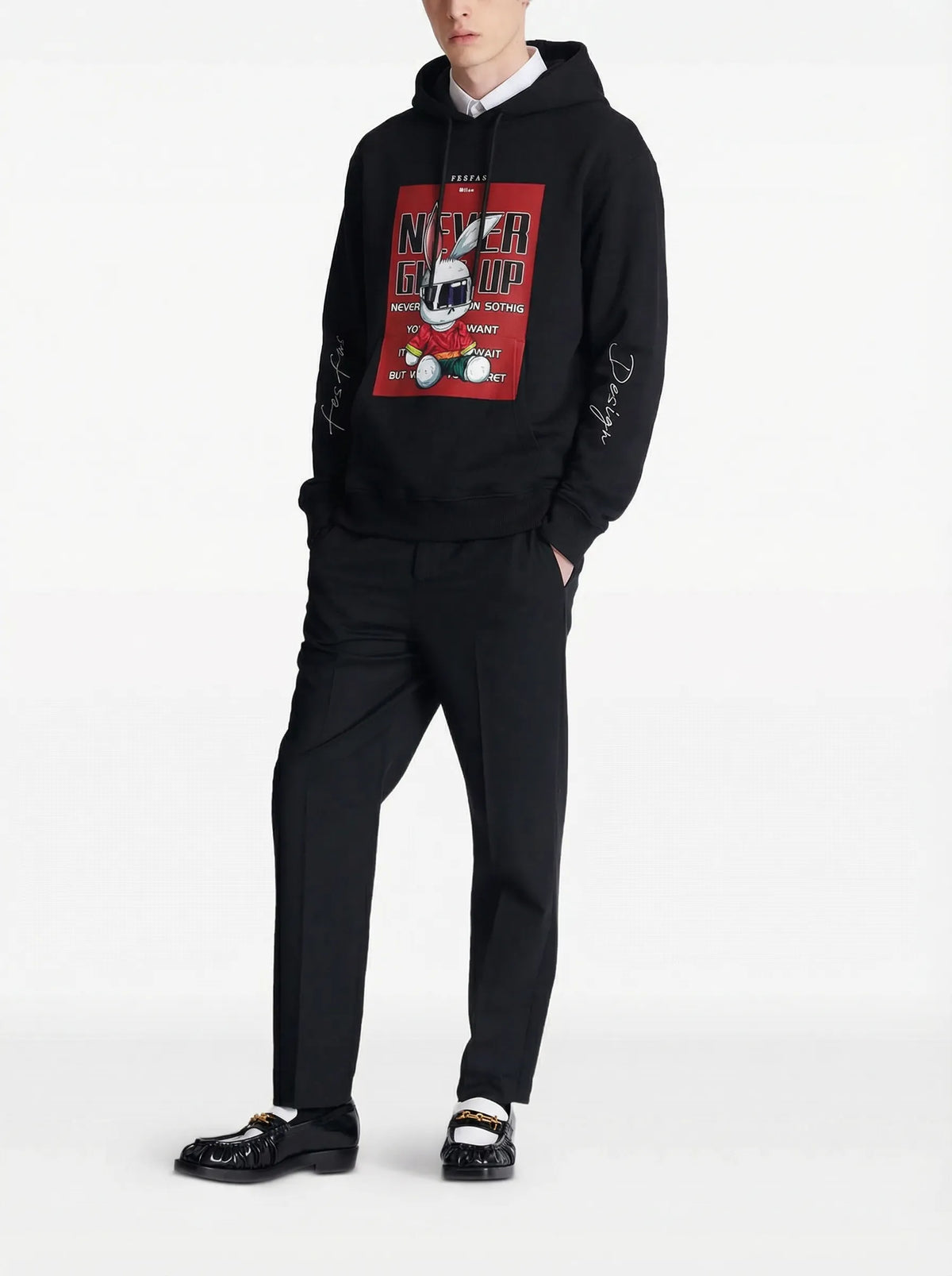Áo hoodie FesFas in hình không bao giờ bỏ cuộc
