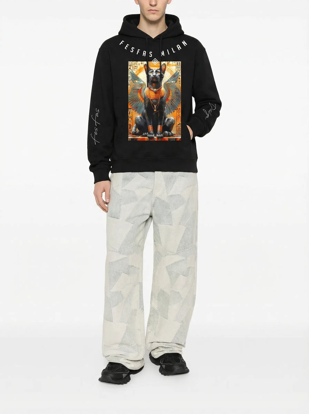 Áo hoodie FesFas in hình mèo Ai Cập