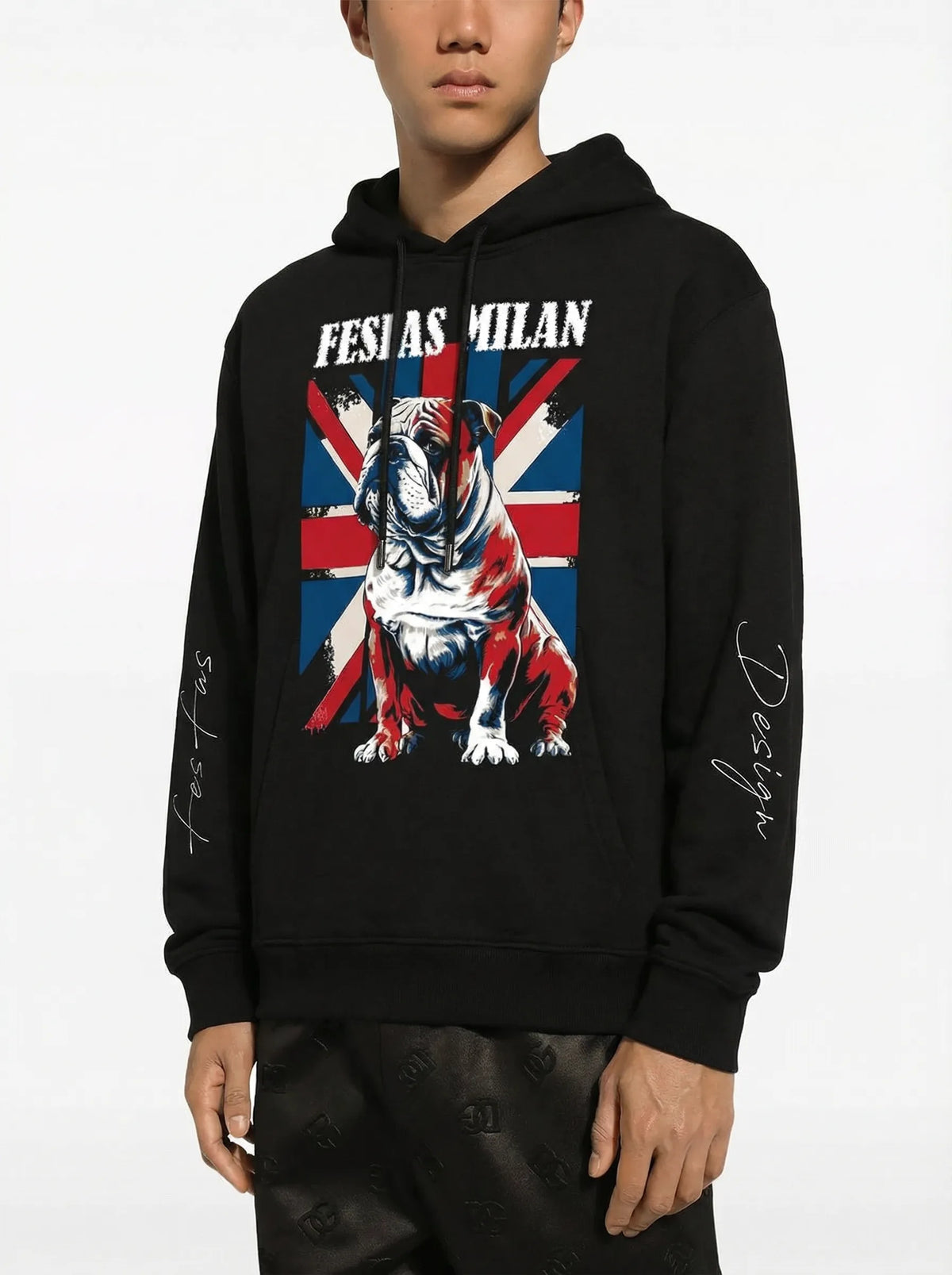 Áo hoodie FesFas in hình chó bulldog