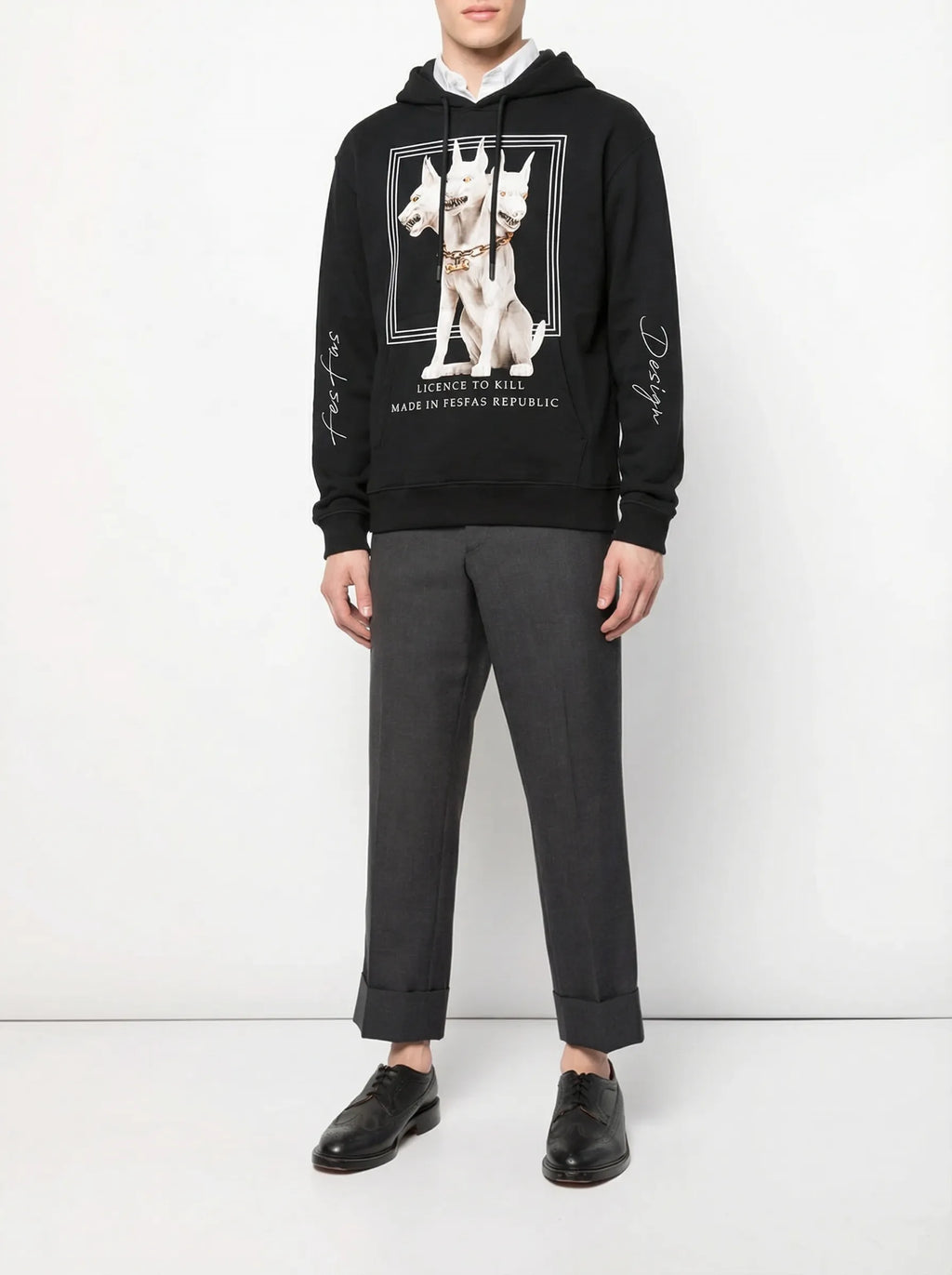 Áo hoodie FesFas in hình headed chó