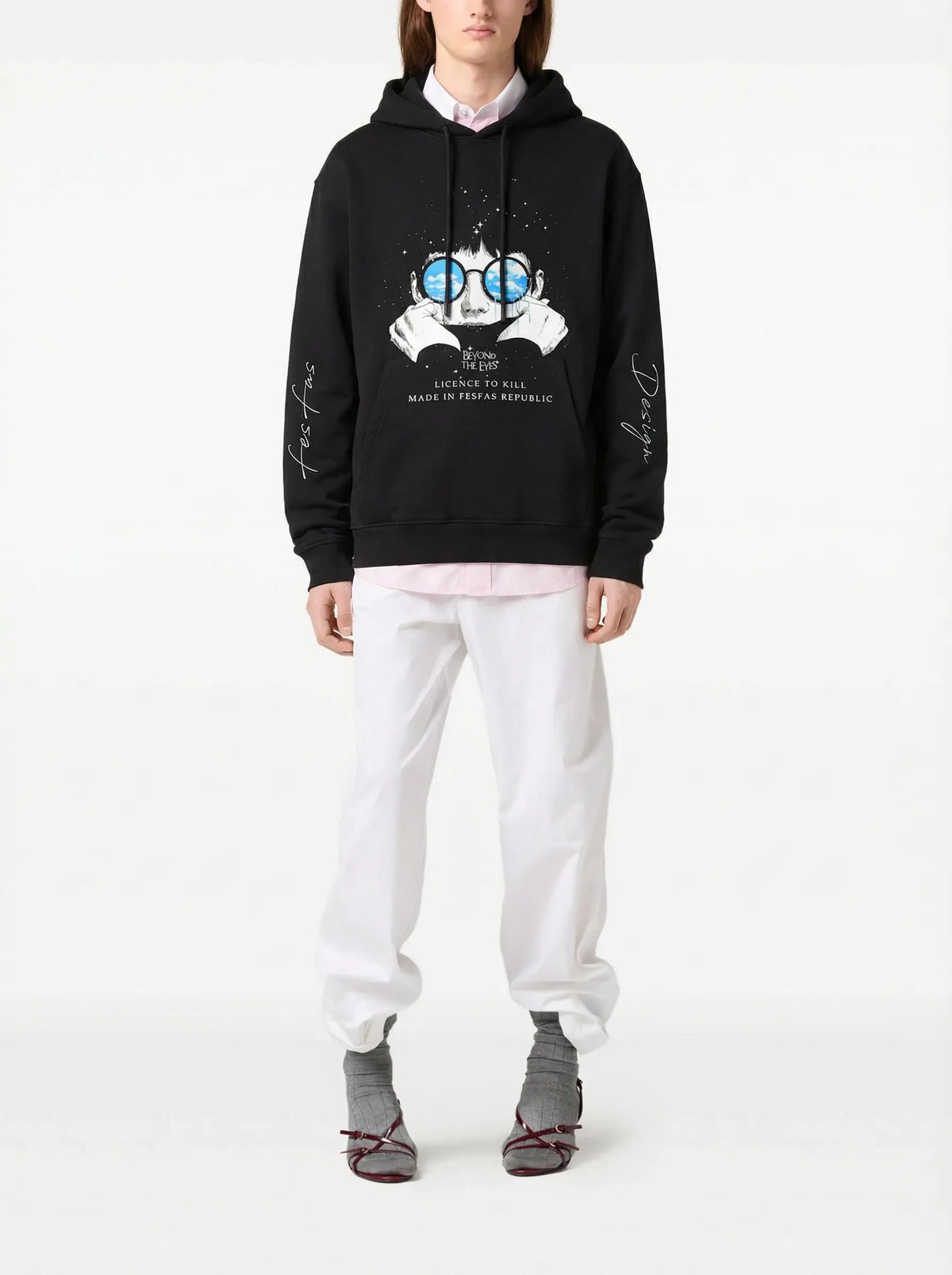 Áo Hoodie FesFas Họa Tiết Những Con Mắt | Đen | Unisex