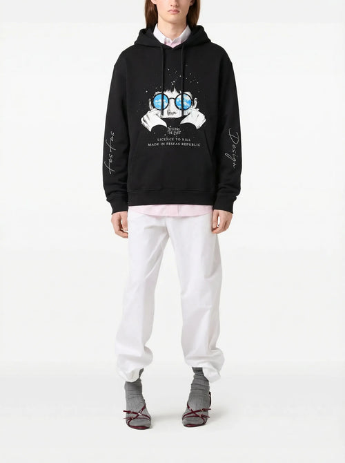 Áo Hoodie FesFas Họa Tiết Những Con Mắt | Đen | Unisex