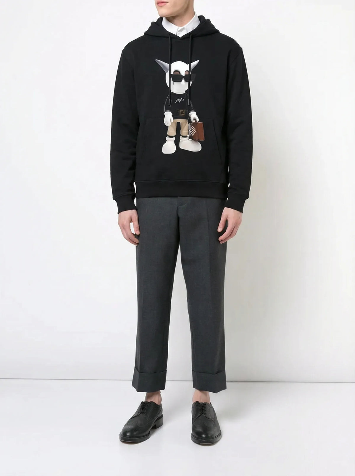 Áo hoodie FesFas in hình gấu chăm chỉ