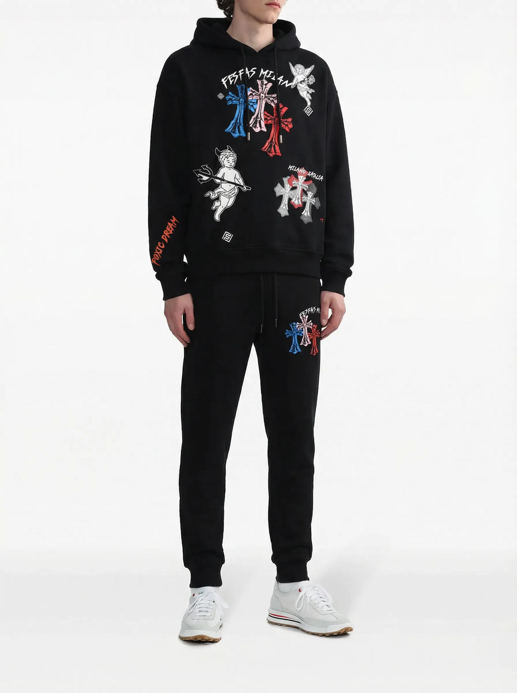 FesFas graphic-print Hoodie Set | Black | Men