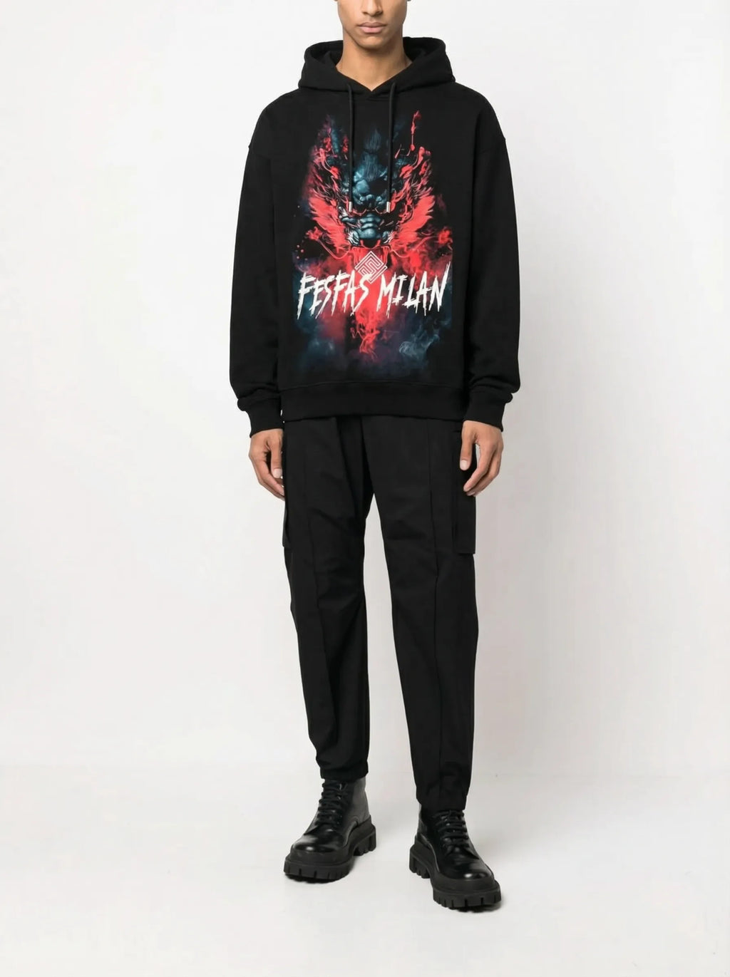 Áo hoodie FesFas in hình dung hợp quỷ Oni