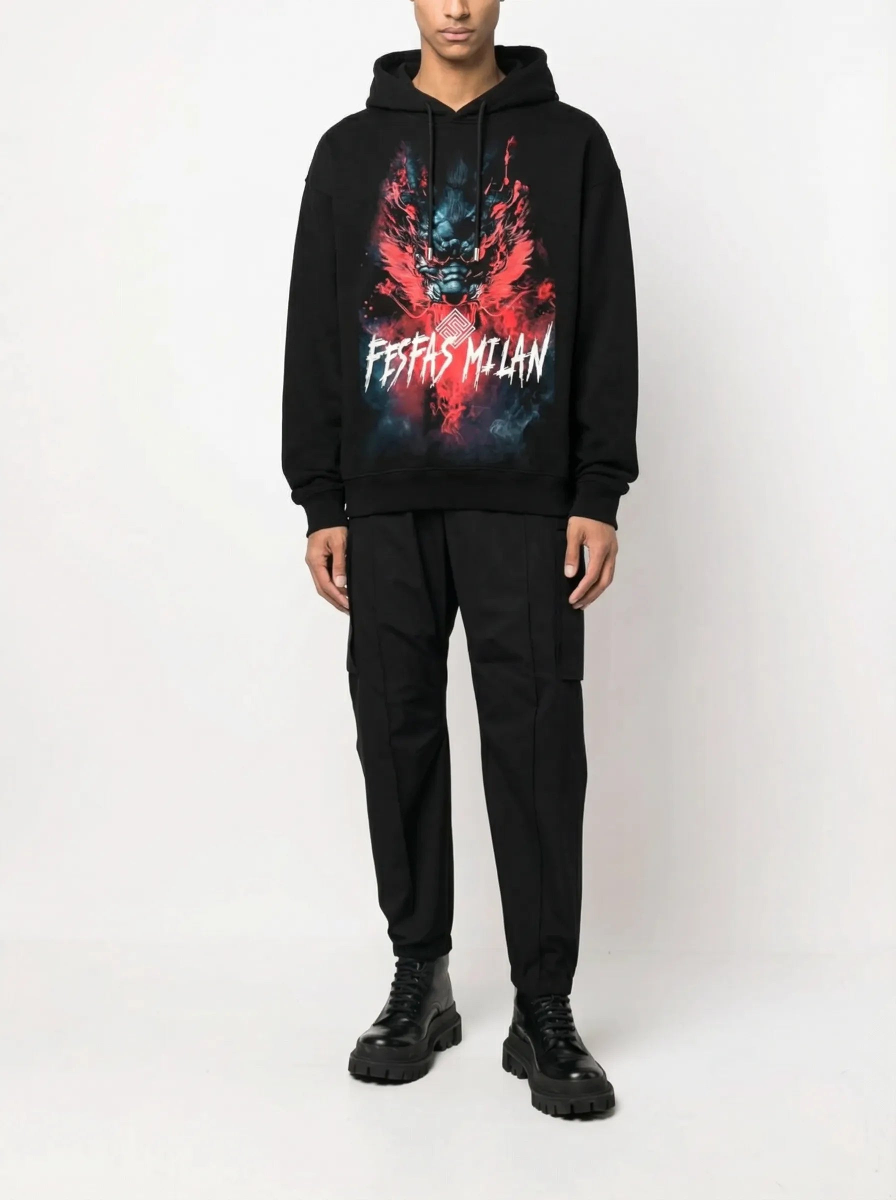 Áo hoodie FesFas in hình dung hợp quỷ Oni