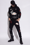 FesFas graphic-print Hoodie Set | Black | Men