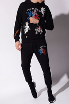 FesFas graphic-print Hoodie | Black | Men