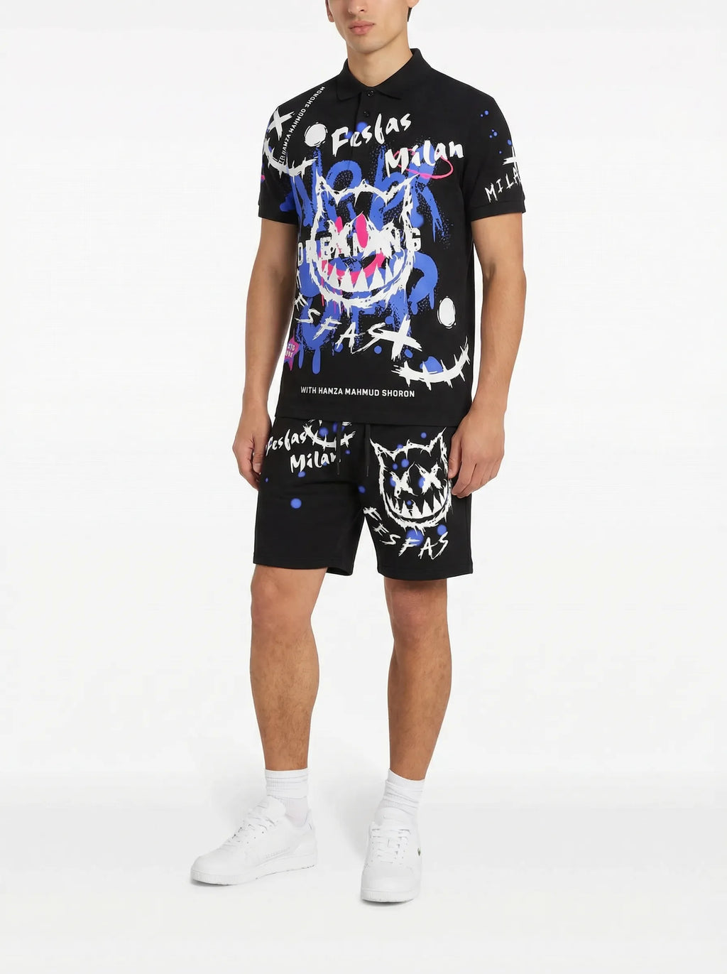 FesFas Hologram-print | Bộ Polo | Nam | Màu Đen