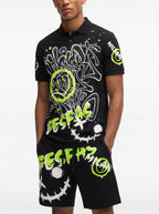 FesFas Hologram-print | Bộ Polo | Nam | Màu Đen