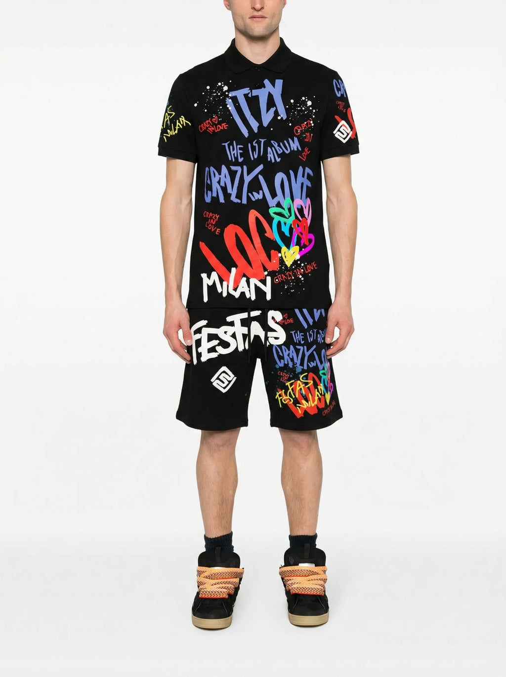 FesFas Hologram-print | Bộ Polo | Nam | Màu Đen