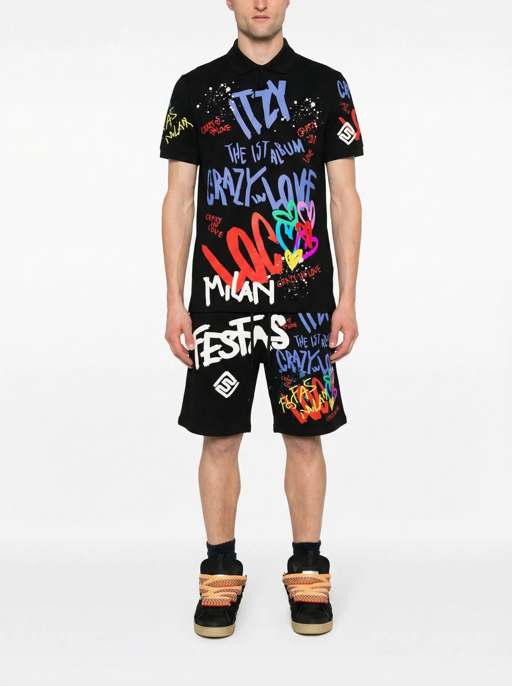 FesFas Hologram-print | Bộ Polo | Nam | Màu Đen