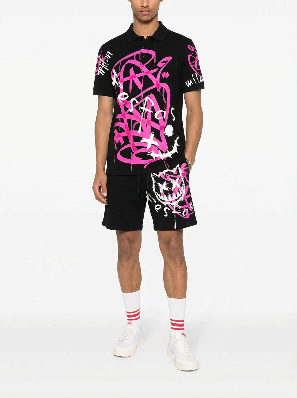 FesFas Hologram-print | Bộ Polo | Nam | Màu Đen