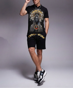Bộ áo polo và quần short FesFas in hình nữ thần