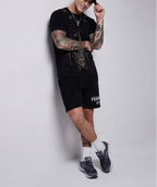 Bộ áo thun và quần short FesFas in hình anubis