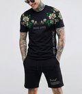Bộ áo thun và quần short FesFas in hình hoa