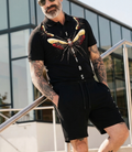 Bộ áo polo và quần short FesFas in hình chuồn chuồn