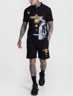 Bộ áo polo và quần short FesFas in hình hiệp sĩ