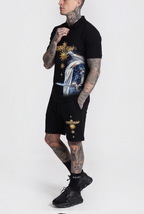 Bộ áo polo và quần short FesFas in hình hiệp sĩ