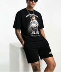 Bộ áo thun và quần short FesFas in hình gấu thể thao