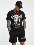 Bộ áo thun và quần short FesFas in hình mũ hiệp sĩ