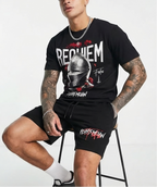 Bộ áo thun và quần short FesFas in hình mũ hiệp sĩ