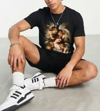 FesFas angels-print | Bộ T-Shirt | Nam | Màu Đen
