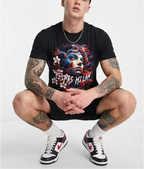 Bộ áo thun và quần short FesFas in hình medusa