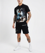 Bộ áo polo và quần short FesFas in hình hộ vệ thiên đường