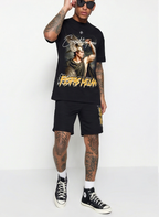 FesFas combatant-print | Bộ T-Shirt | Nam | Màu Đen