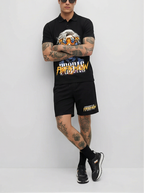 FesFas tiger eyes-print | Bộ Polo | Nam | Màu Đen