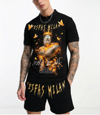 Bộ áo polo và quần short FesFas in hình poseidon