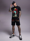 Bộ áo polo và quần short FesFas in hình họa tiết