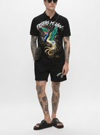 Bộ áo polo và quần short FesFas in hình công