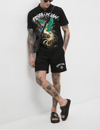 Bộ áo polo và quần short FesFas in hình công