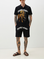 FesFas horse-print | Bộ Polo | Nam | Màu Đen