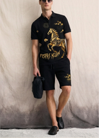 Bộ áo polo và quần short FesFas in hình ngựa