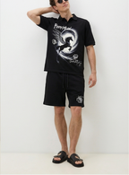FesFas horse-print | Bộ Polo | Nam | Màu Đen