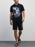 FesFas horse-print | Bộ Polo | Nam | Màu Đen