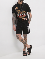 FesFas horse-print | Bộ Polo | Nam | Màu Đen