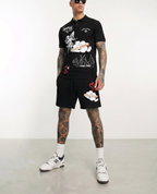 FesFas graphic-print | Bộ Polo | Nam | Màu Đen