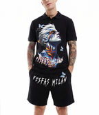 Bộ áo polo và quần short FesFas in hình bướm